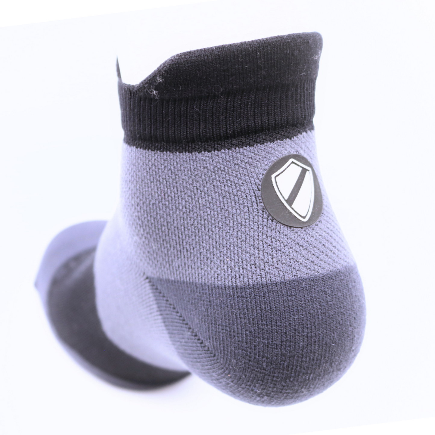 MediSports Performance Ankle Socks (20-30 mmHg) - Black/Grey - MedisportsCANADA