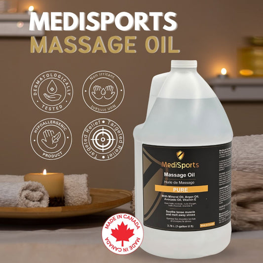 MediSports Pure Massage Oil (1 Gallon) - MedisportsCANADA